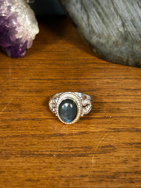 Bague labradorite T54 argent 925