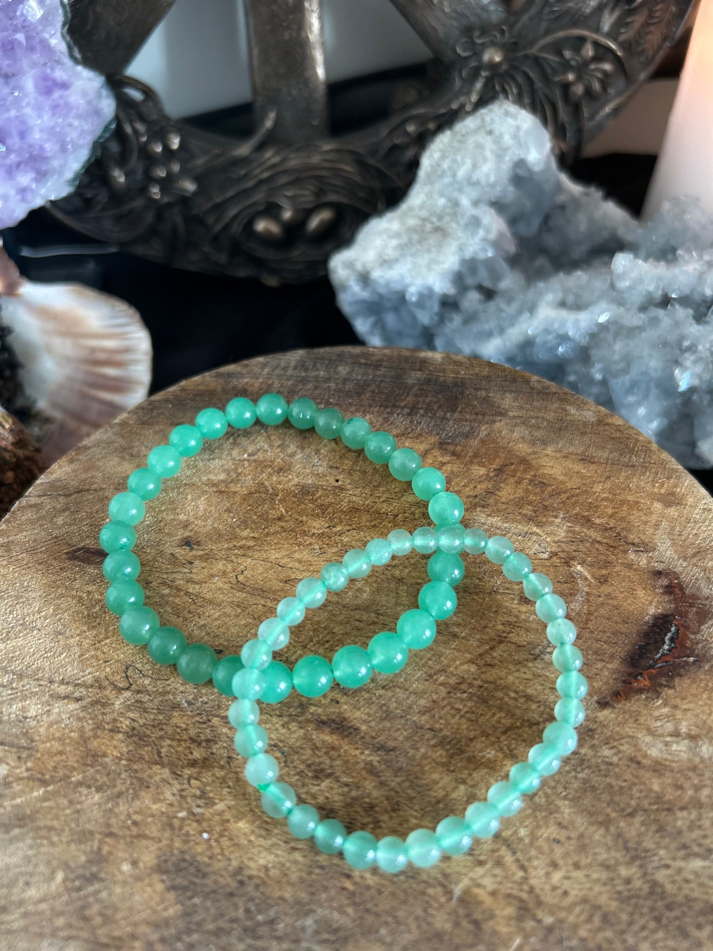 Box bracelets maternels aventurine verte