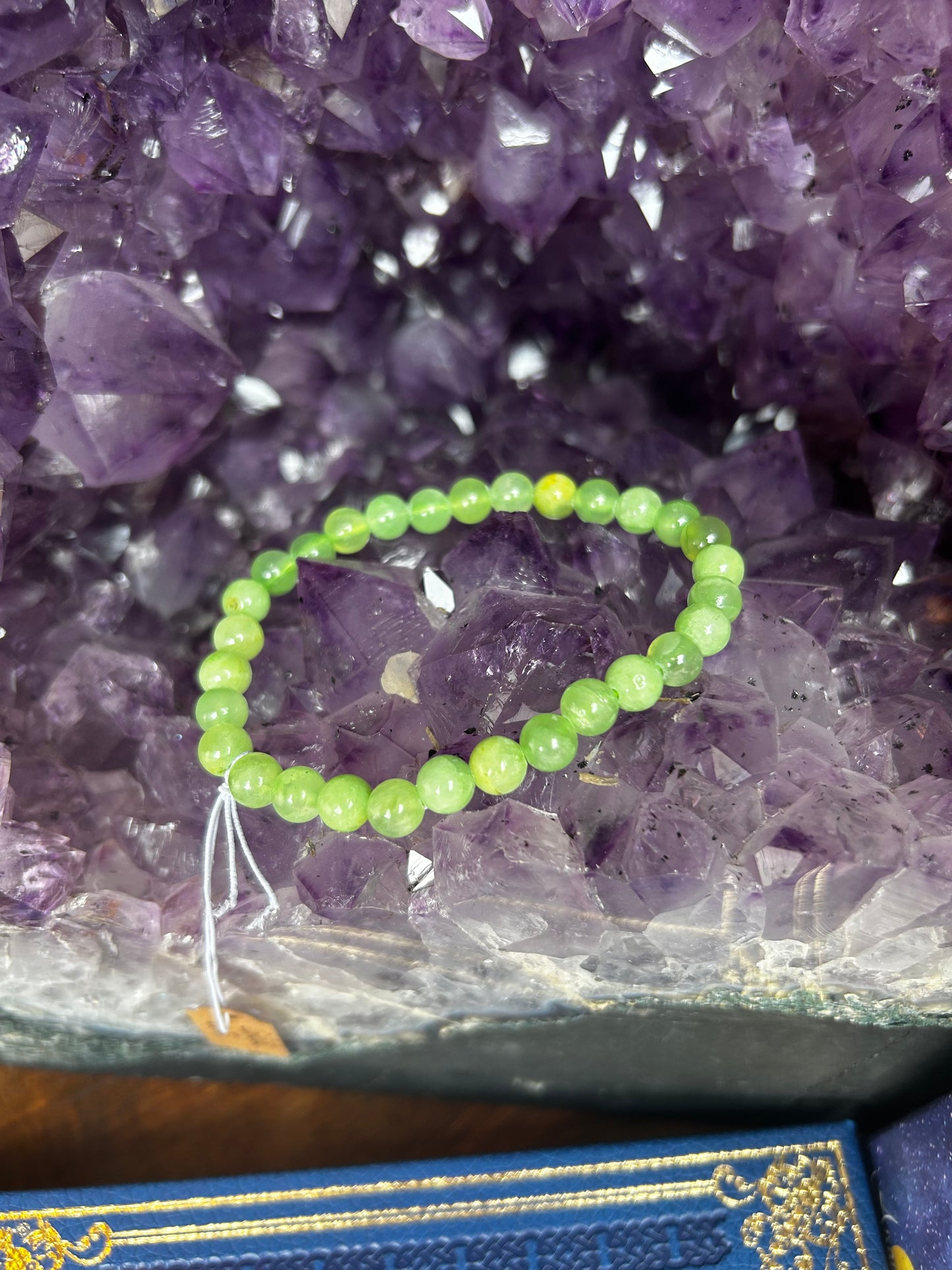 Bracelet calcite verte