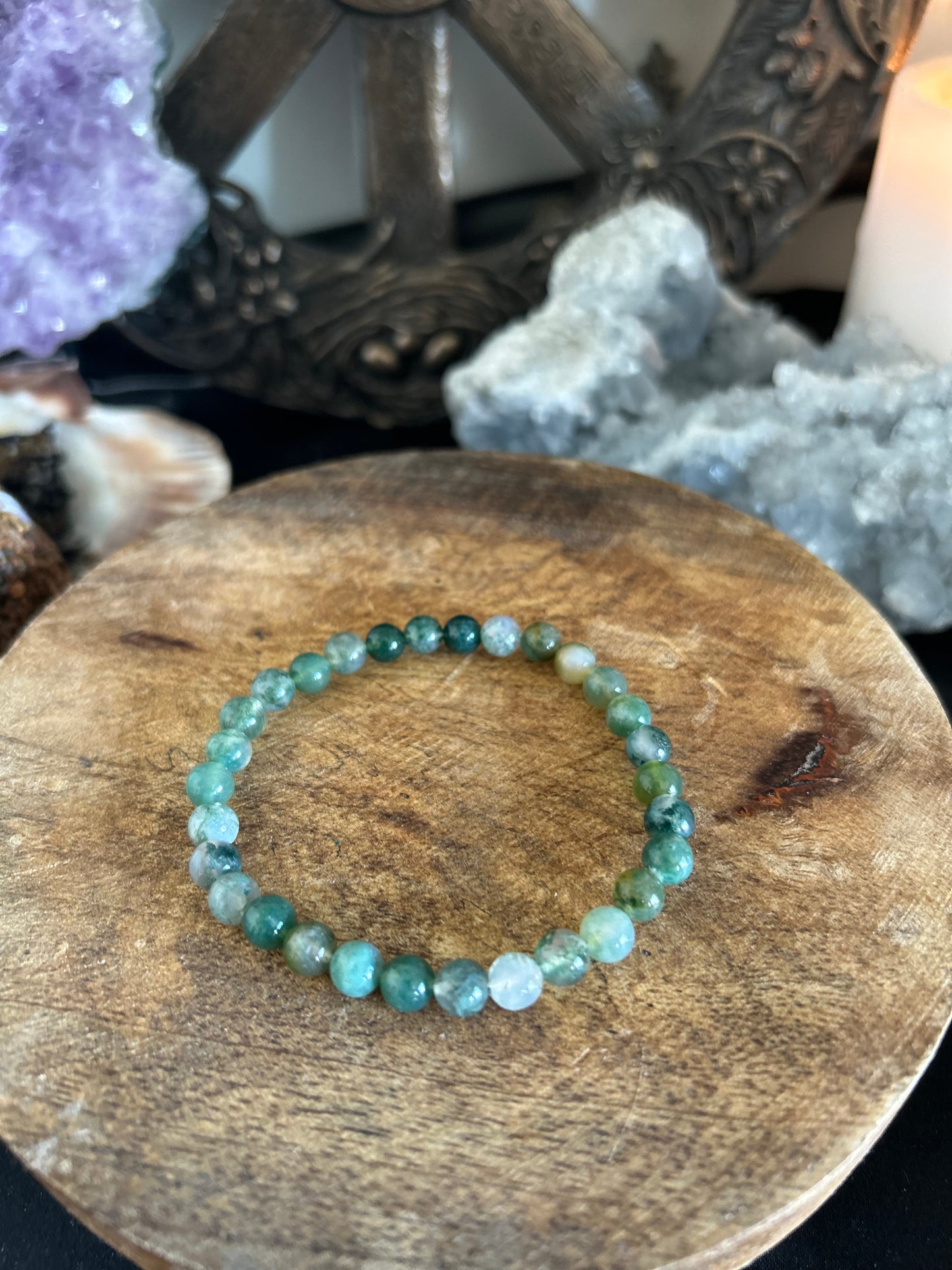 Bracelet agate mousse