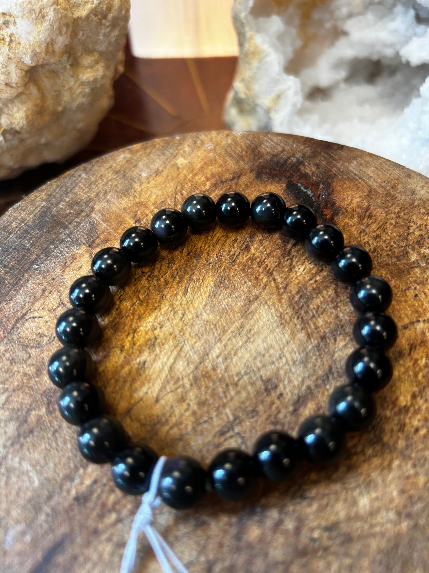 Bracelet obsidienne 8mm