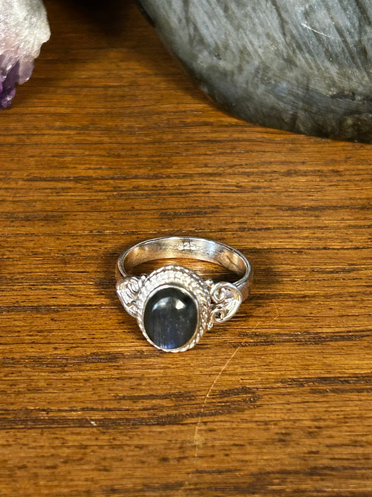 Bague labradorite T53 argent 925