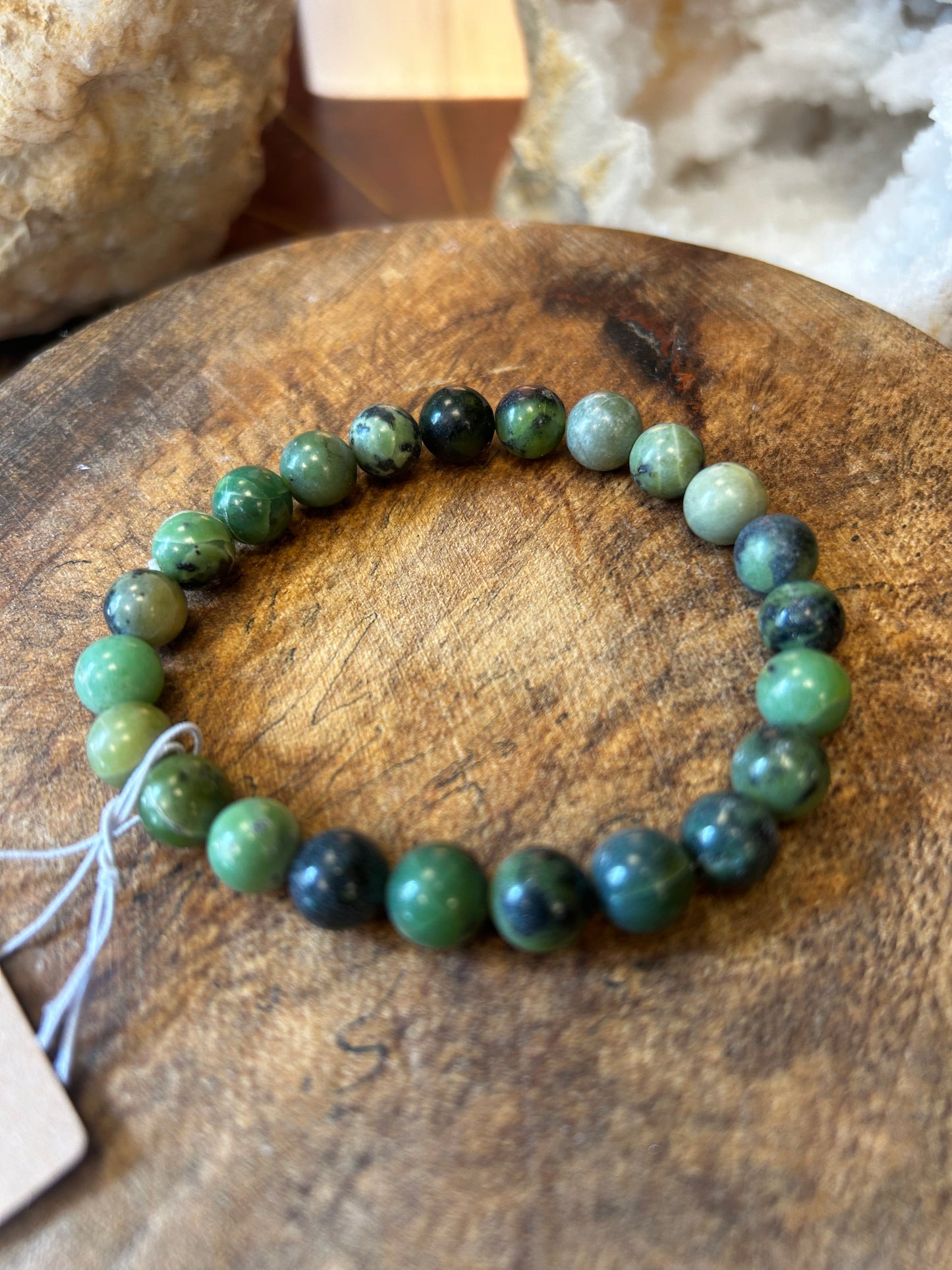 Bracelet jade néphrite 8mm