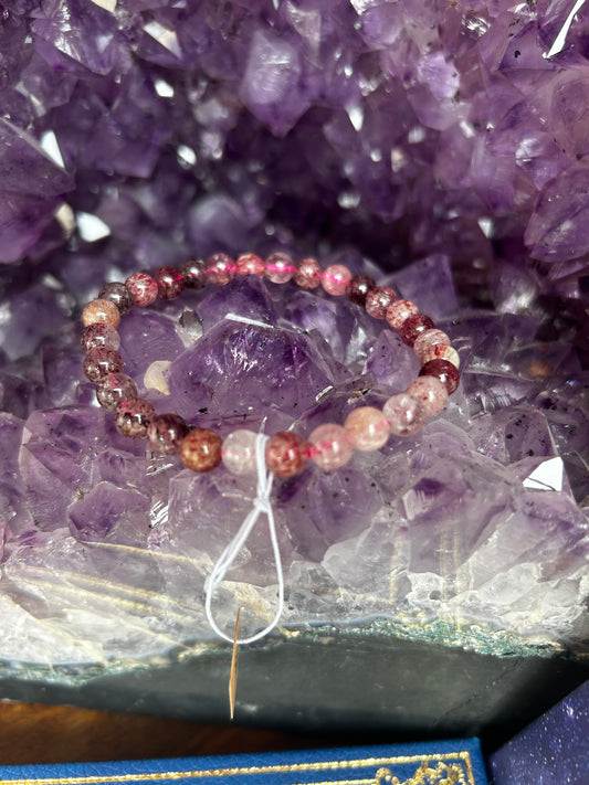 Bracelet quartz fraise