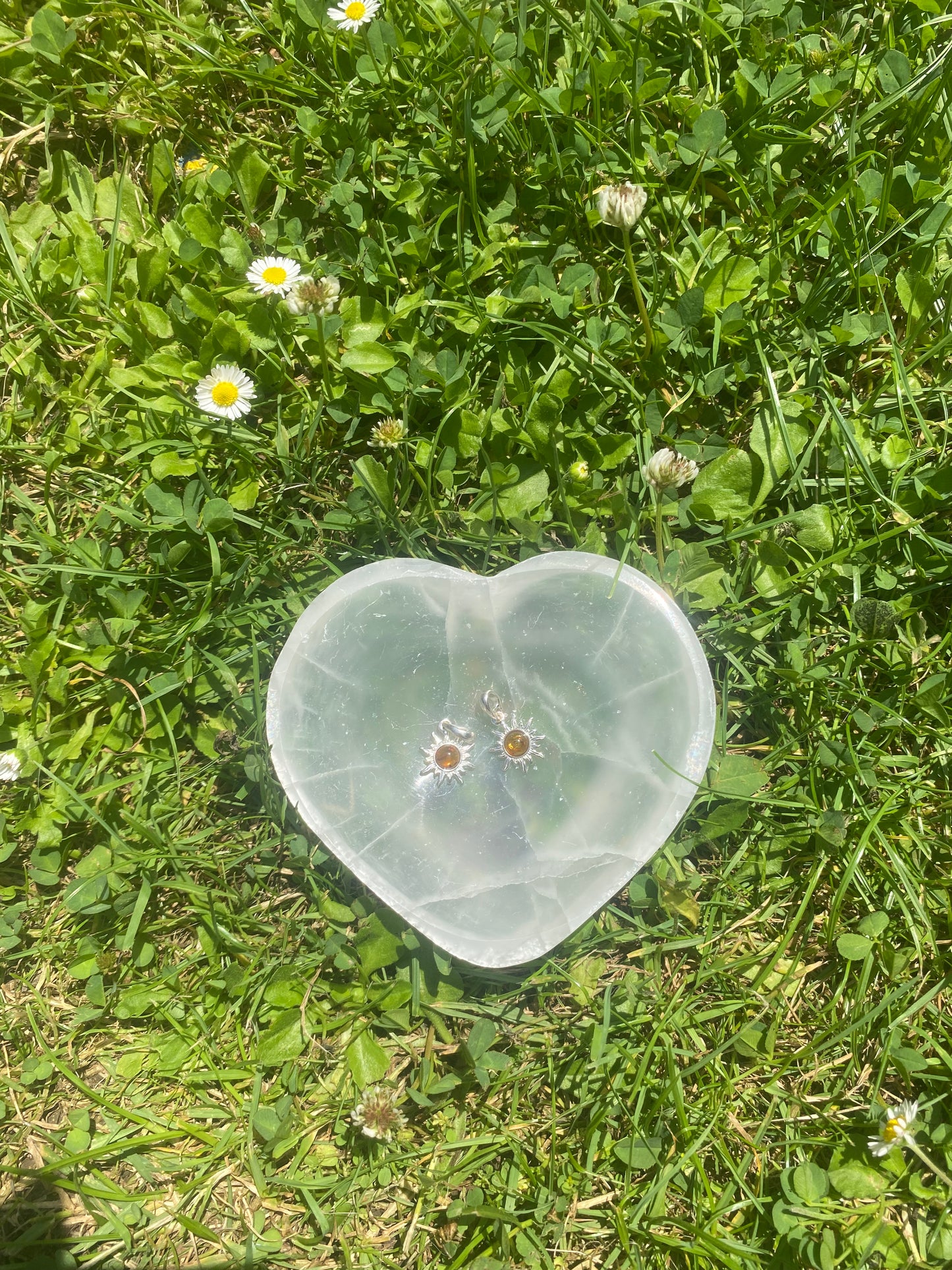 Pendentif soleil ambre