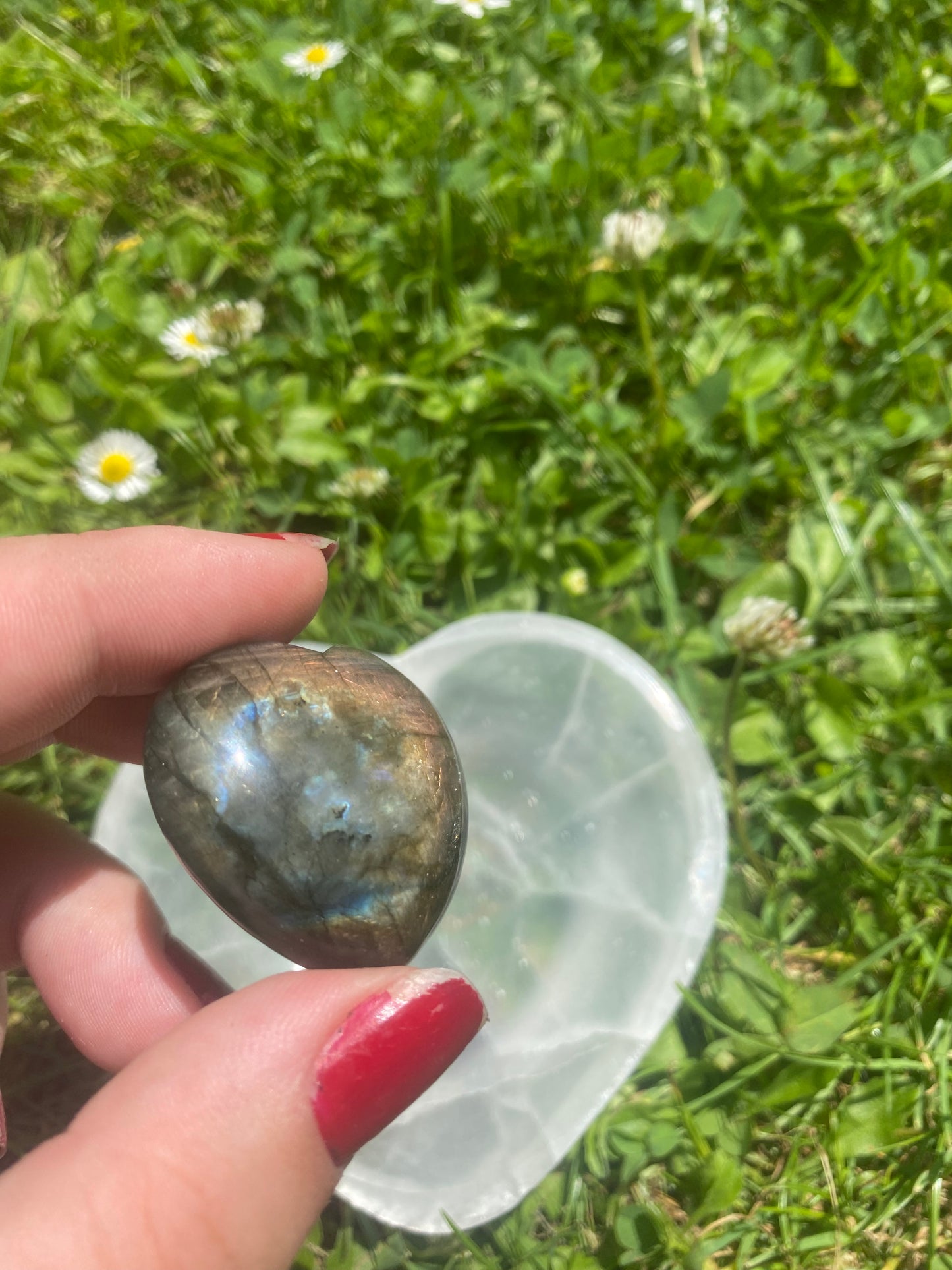 Cœur en labradorite